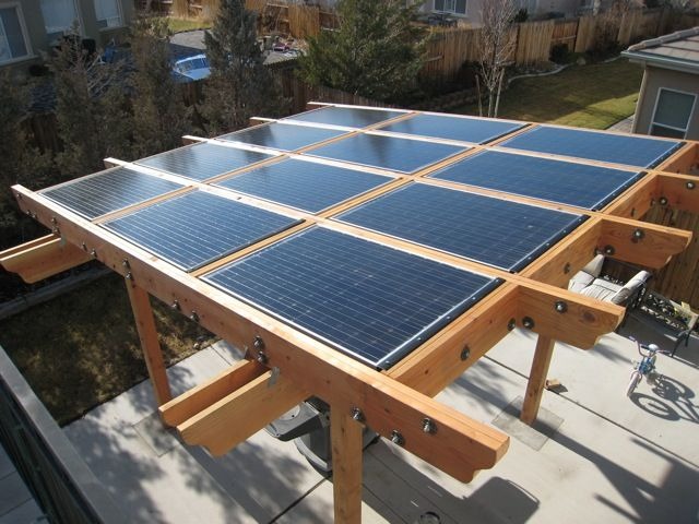 A backyard solar pergola. Image source: Pinterest